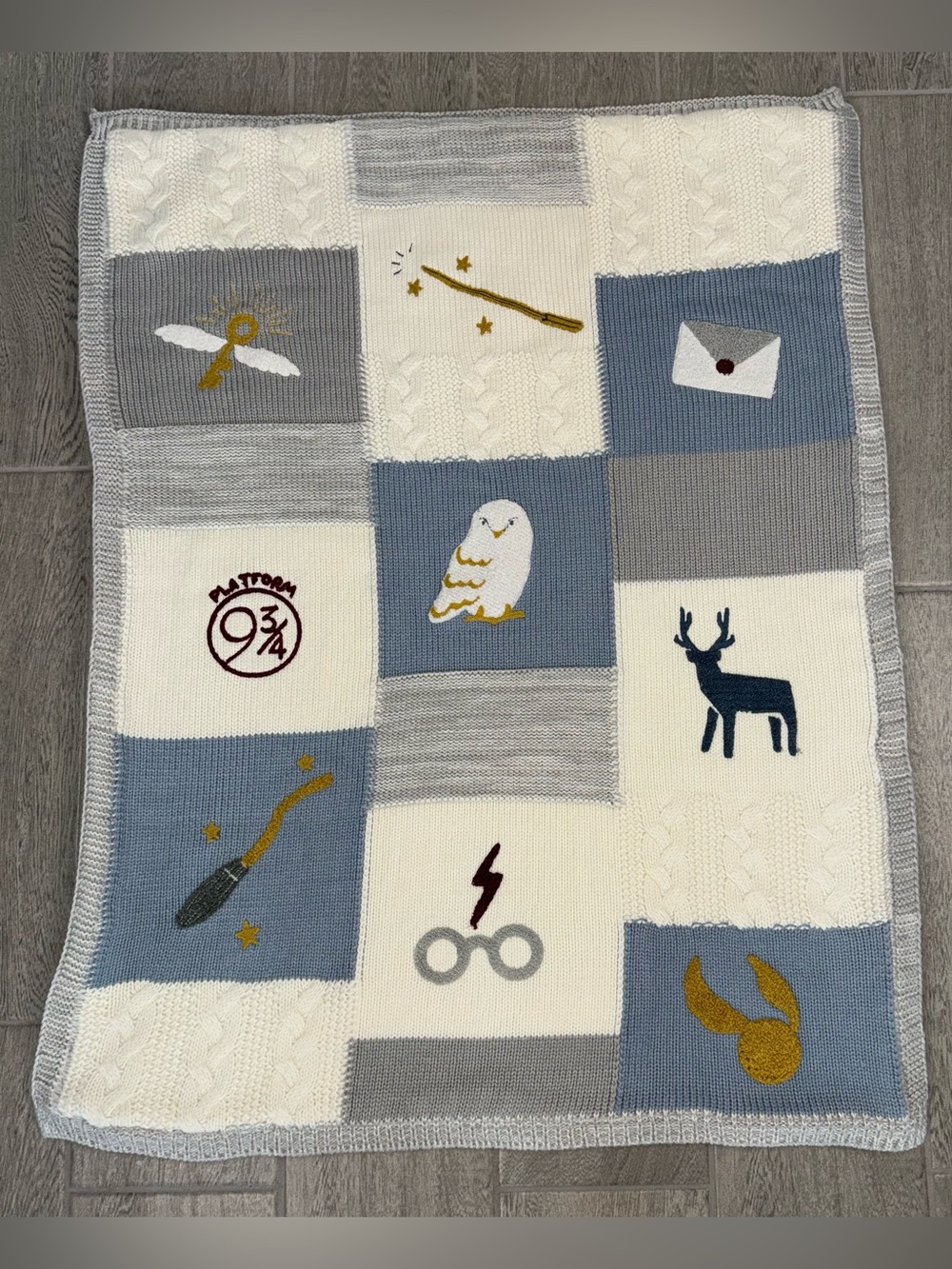 Pottery Barn Harry Potter Heirloom Baby Blanket 38”x30”